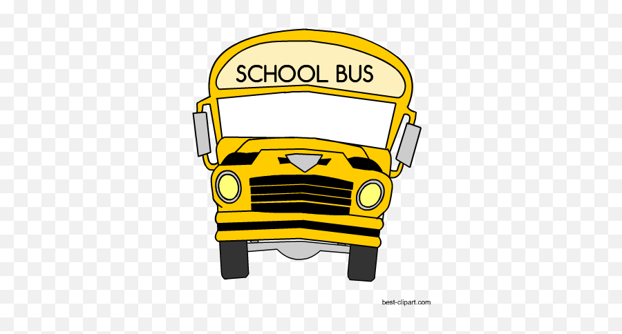 Free School And Classroom Clip Art - Transparent School Bus Front Clipart Png,School Bus Clipart Png