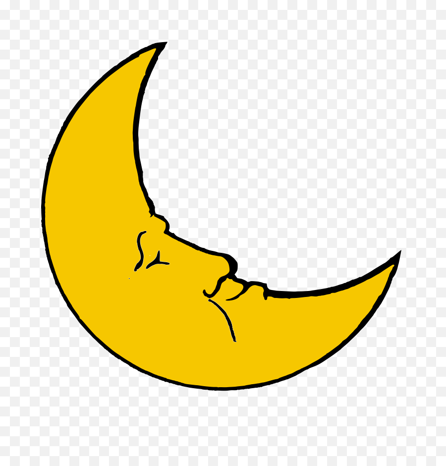 Smiling Moon Crescent Transparent Png - Stickpng Moon Clipart Free,Moon With Transparent Background