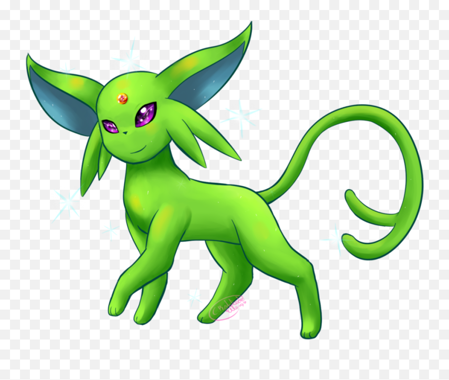 Shiny Espeon By Alexxxa4 - Shiny Espeon Male Full Size Png Does A Shiny Espeon Look Like,Espeon Png