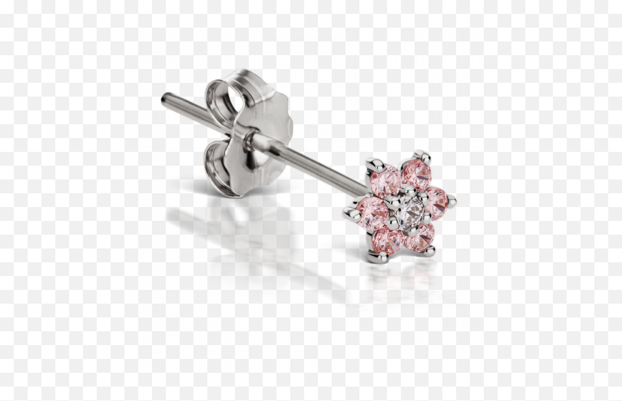 45mm Pink Diamond Flower Earstud Maria Tash - Earring Png,Pink Diamond Png