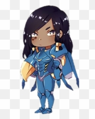 Overwatch Pharah Cute Chibi Sticker By Hanniskywalker - Anime Cute Overwatch Pharah png