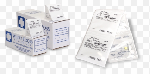 Medpack White Cross Pharmacy Medication Prescription Organized - png