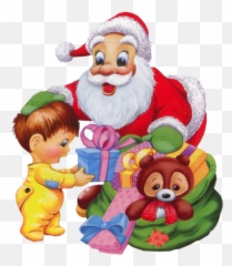Download Cute Santa And Kid Png Clipart - Kids