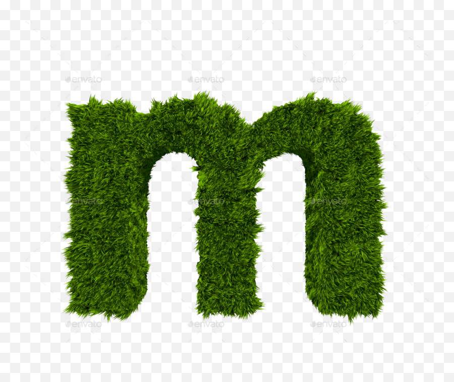 3d Grass Letters - 3d M Letter Png,Grass Png