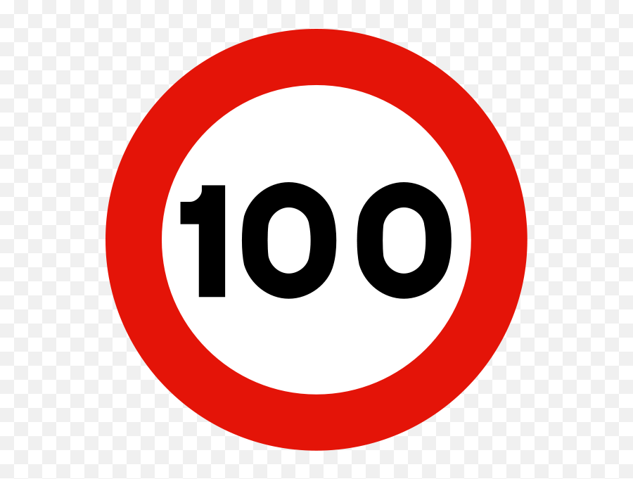 Limite Velocidad 100 Autovia - No School Png,100 Png