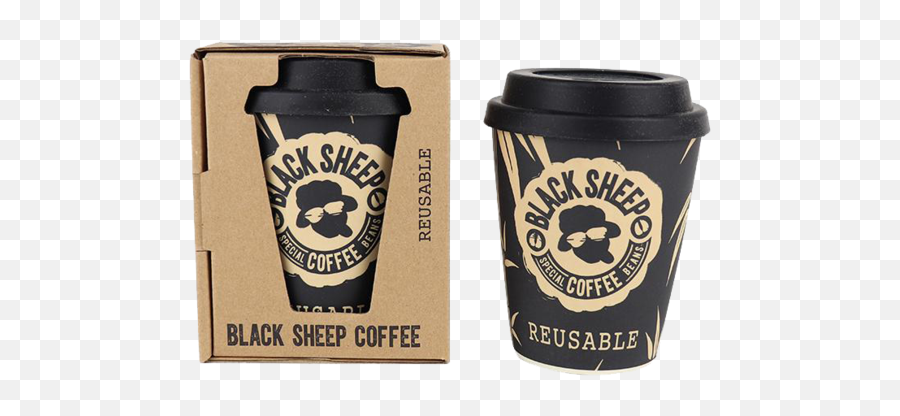 Re - Usable Coffee Cup Black Sheep Coffee Cup Png,Coffee Cup Transparent
