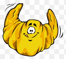 Cartoon Croissant Png Svg Clip Art For - Croissant Clip Art,Croissant Png