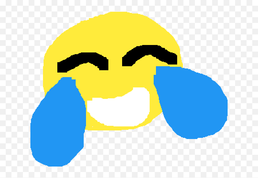 Pixilart - Laughing And Crying Emoji By Neonstrawberry Dot Png,Laughing Crying Emoji Png