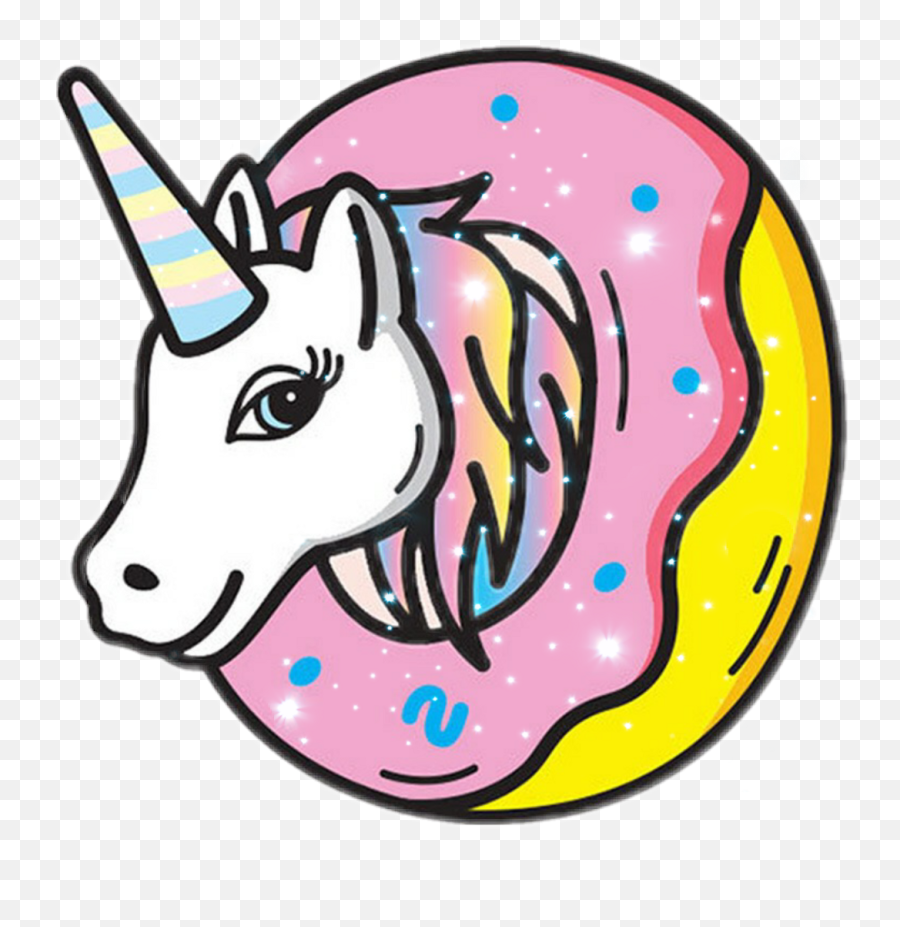 Donut Unicorn Png Image With No - Donut Unicorn How To Draw,Rainbow Unicorn Png