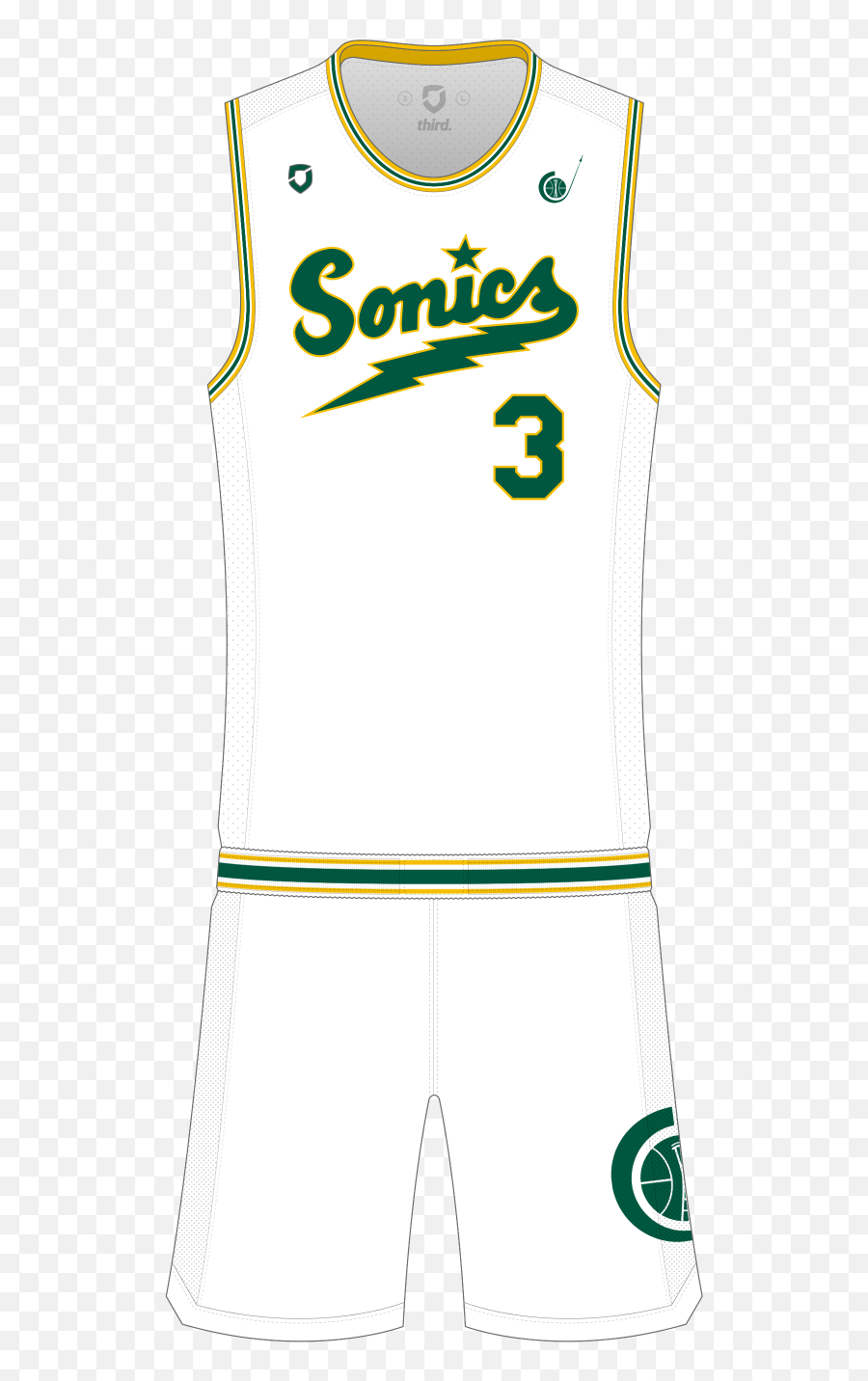 Seattle Supersonics Throwback Third - Detroit Tigers Jersey Png,Seattle Supersonics Logo