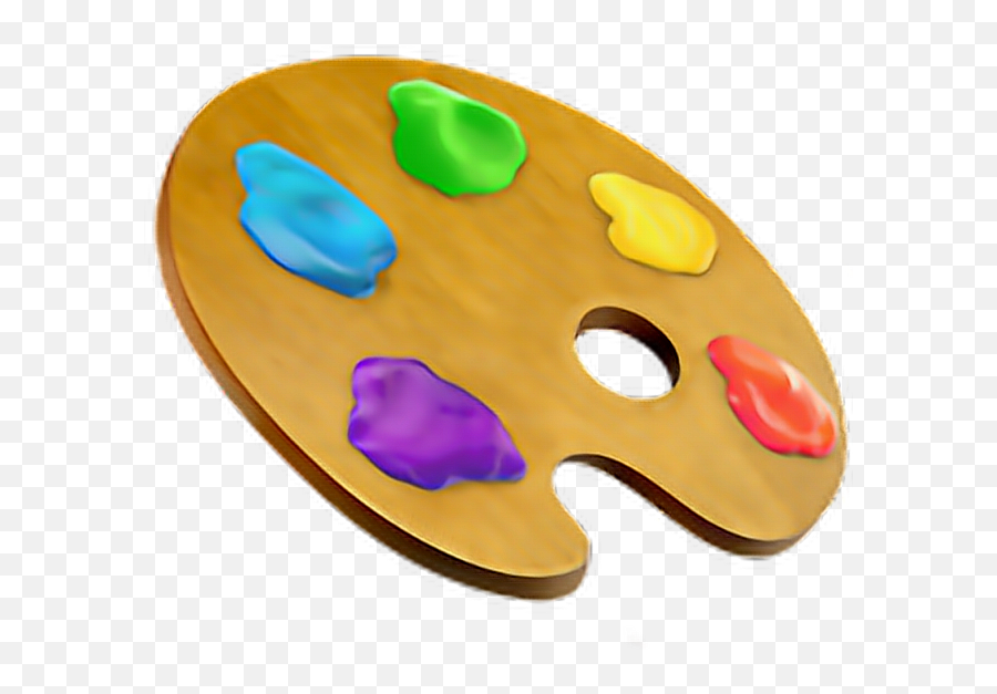 Download Emoji Paint Iphone Iphoneemoji Png Palette - Transparent Paint Palette Emoji,Artist Palette Png