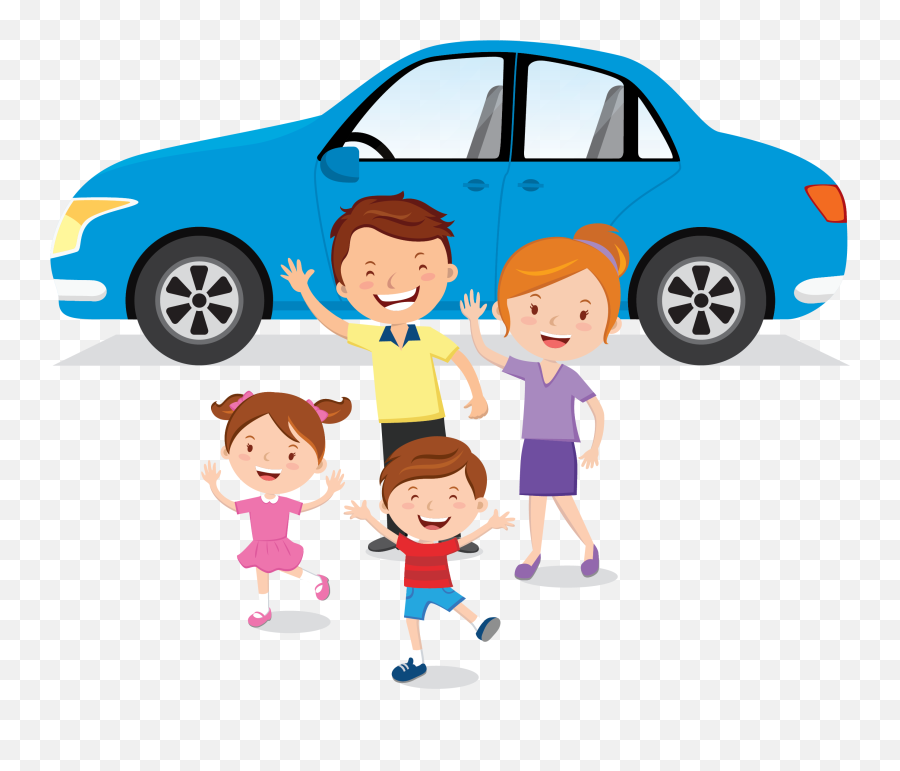 Family Car Vectors Png Download - Clip Art Family Family Car Clipart Png,Vectors Png