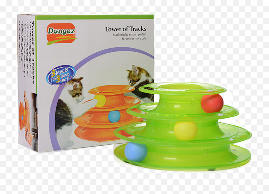 Tower Of Tracks Cat Toy - Cat Toy Png,Baby Toys Png
