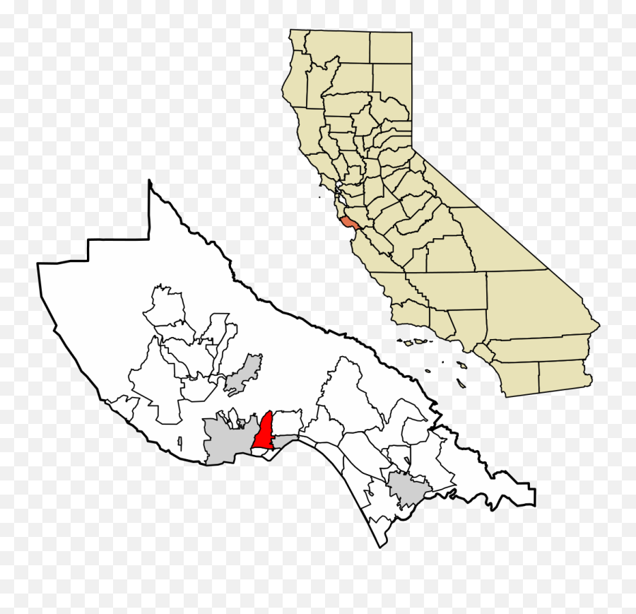 Filesanta Cruz County California Incorporated And - Santa Cruz Davenport Beach Map Png,Live Oak Png