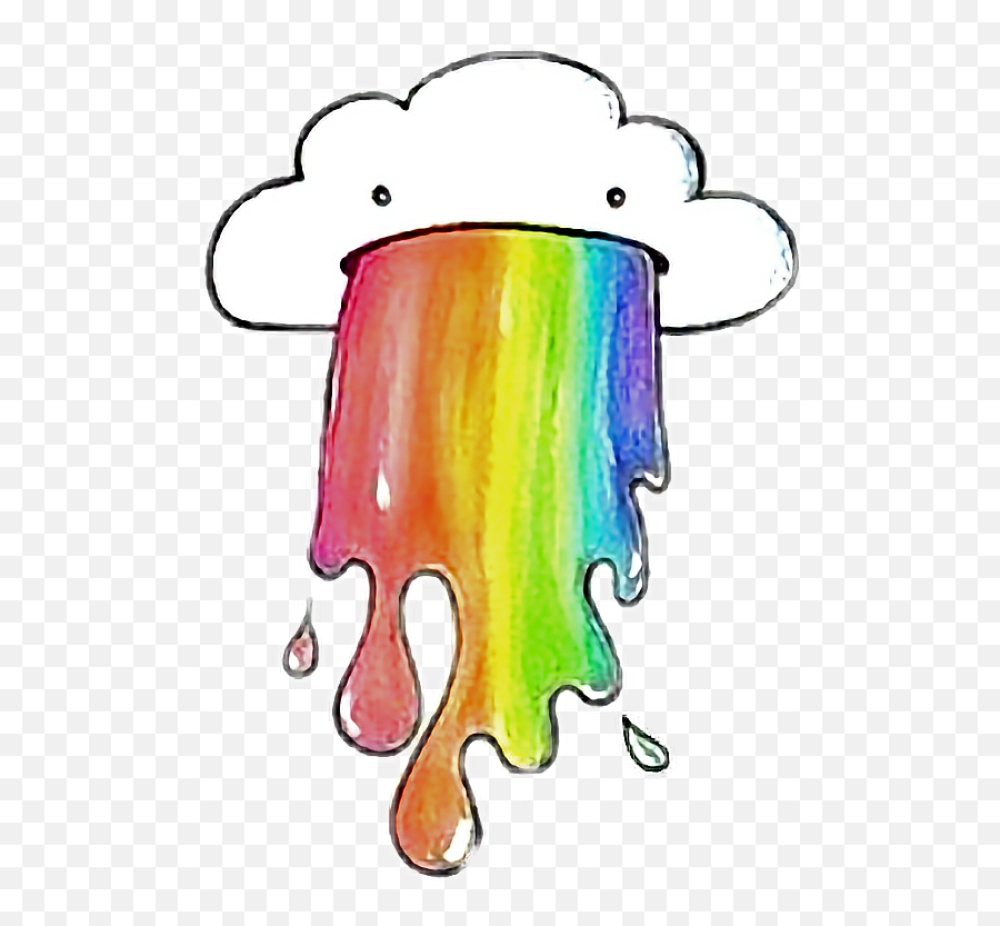 Sticker Png Rainbow Photos Download Jpg Gif Raw Tiff - Easy Cute Drawings,Rainbow Cloud Png