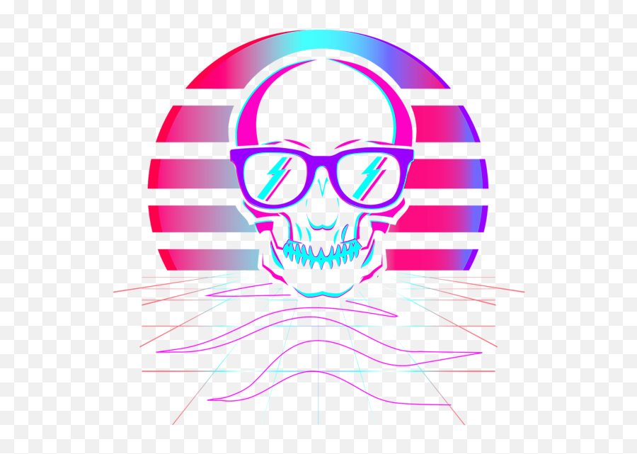 Synth Pop 80s 90s Aesthetic Skull Retro Vaporwave Design Print Beach Towel - Dot Png,Boy Icon Of The 90s
