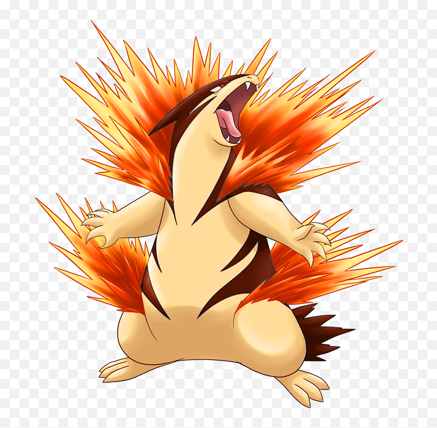 Pokemon 10157 Shiny Mega Typhlosion - X And Y Pokemon Drawing Png,Cyndaquil Png