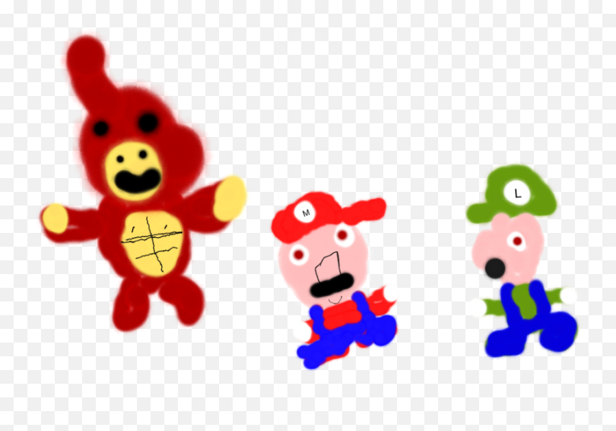 The Best Plumbers In Town Red Luigi Green Mario And - Cartoon Png,Harambe Transparent