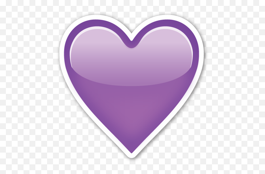Purple Heart Emoji Ios - Heart Emoji Sticker Png,Iphone Heart Emoji Png