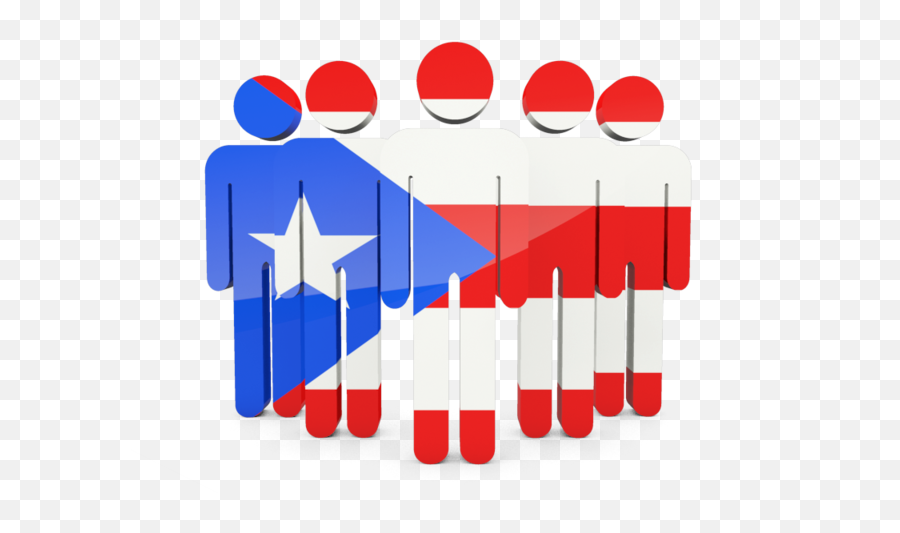 People Icon Illustration Of Flag Puerto Rico - La Administracion En Mexico Png,Blue People Icon
