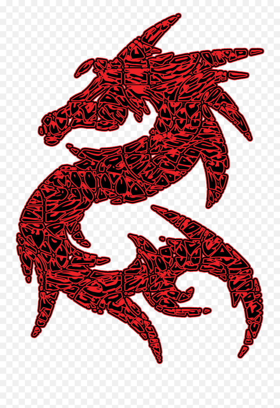 Tribal Red Dragon - Tribal Red Dragon Png,Red Dragon Png