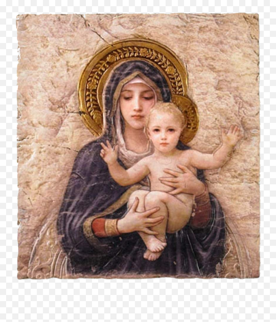 Sacred Traditions Madonna With Child Christ Icon 10 Inch Painted Resin Wall Plaque Png Of