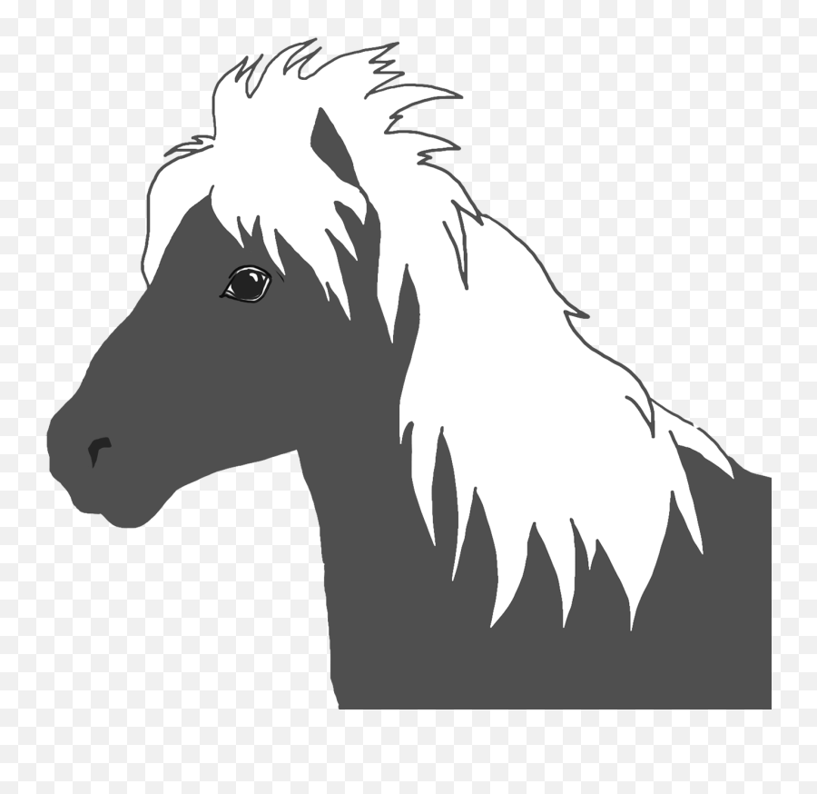 Horse Silhouette - Horses Head White Silhouette Png,Horse Silhouette Png