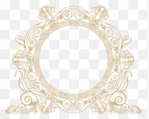 Frame Border Swirls Design Pattern Paisley Gold - Gold Swirl Design Png,Paisley Png