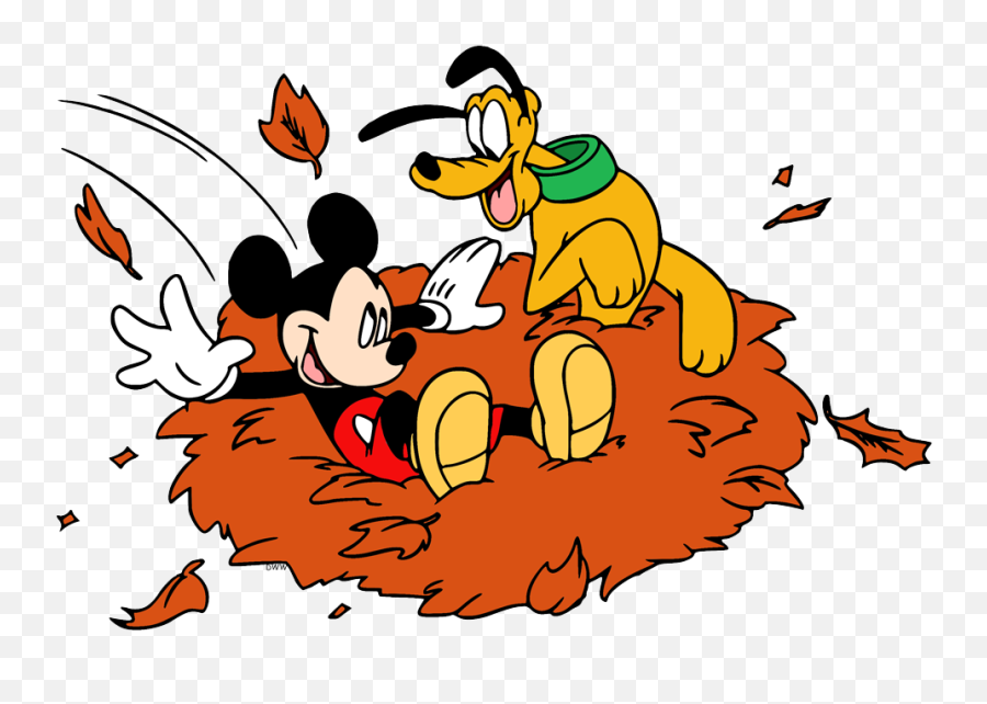 Disney Fall Season Clip Art - Clipart Mickey Mouse Pluto Png,Fall Clipart P...