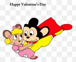 Mice Clipart Valentine Transparent Free For - Mighty Mouse Png,Mighty Mouse Png