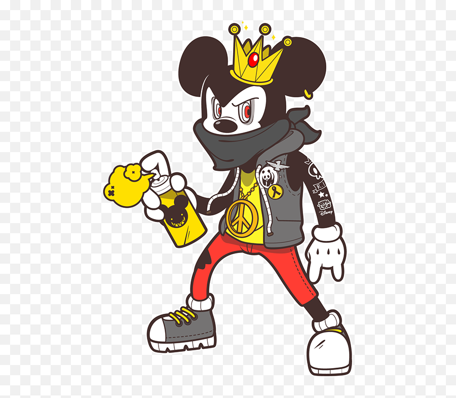 Download Hd Mice King - Mickey Mouse Punk Gangster Mickey Mouse Drawing Png,Behance Png