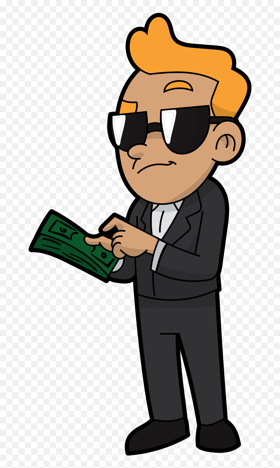 Make Money Clipart Man - Transparent Rich Man Cartoon Png,Money Clipart Transparent Background