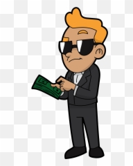 Make Money Clipart Man - Transparent Rich Cartoon png