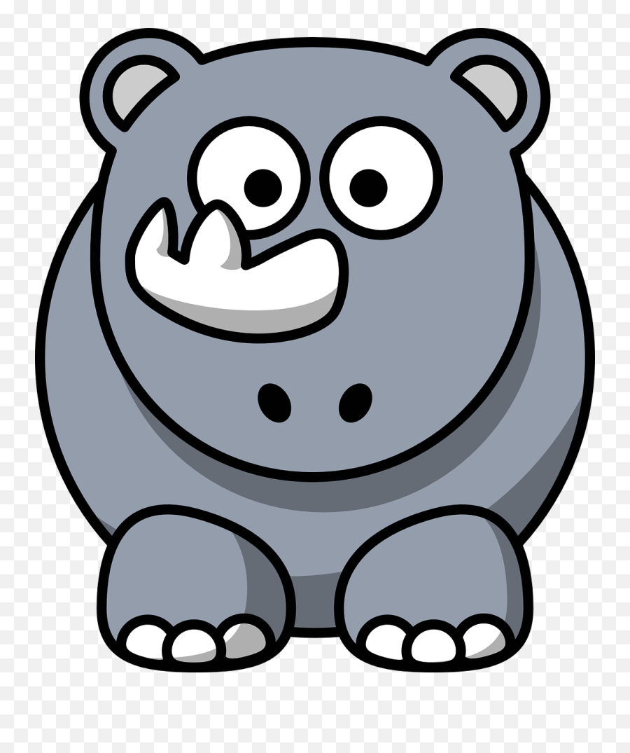 Cartoon Rhino Vector Free File - Cartoon Rhino Clipart Png,Rhino Transparent Background