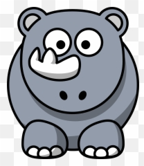 Cartoon Rhino Vector Free File - Clipart png