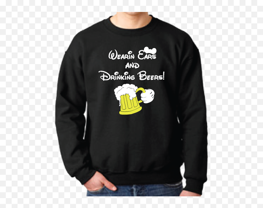Download Wearing Ears And Drinking Beers Mickey Mouse Hand - Disney Beer Shirt Png,Mouse Hand Png