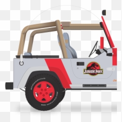 Jurassic Park Jeep Illustration Aiga Member Gallery - Red Wheels png
