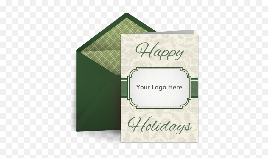 Elegant Logo Banner Custom Business Christmas Card - Paper Png,Elegant Logo