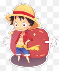 One Piece - Luffy Chibi Anime Decal Sticker for CarTruckLaptop eBay png