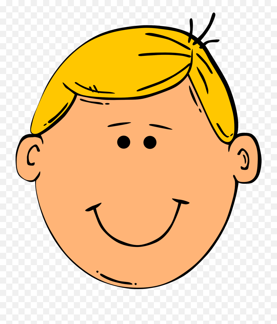 Graphic Image Of A Cute Face Free - Cartoon Boy With Blonde Hair Png,Cute Face Png
