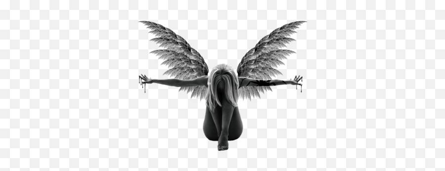 Angel Girl Darkness Transparent Wings - 26875 Wing Angle And Devil Png,Wings Transparent