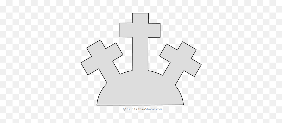 Pin - Three Crosses On A Hill Template Png,Three Crosses Png
