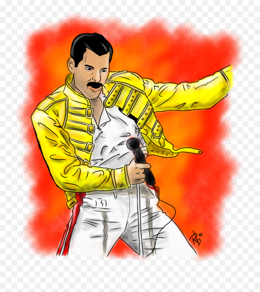 Freddie Mercury Queen Band Png - Freddie Mercury Dibujo Animado,Freddie Mercury Png