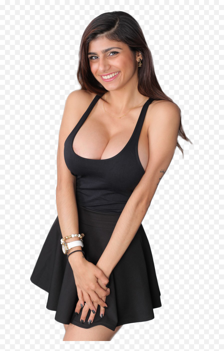 Mia Khalifa Black Dress Png Image - Mia Khalifa Png,Black Dress Png