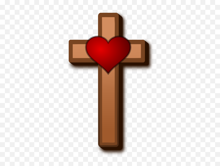 Love - Cross With Heart Clipart Png,Transparent Cross Clipart