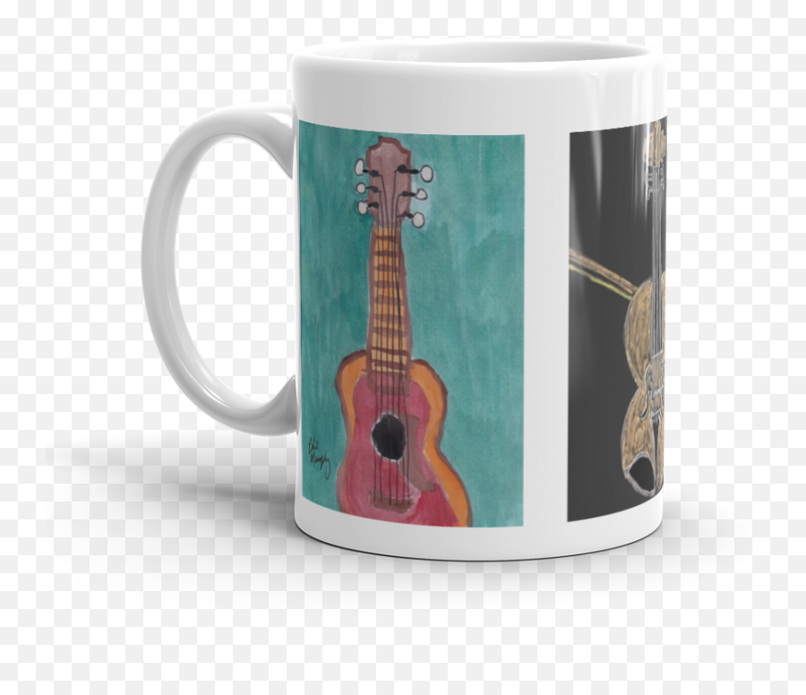 Image Of Guitar And Fiddle Coffee Mug - Mug Full Size Png Mug,Fiddle Png