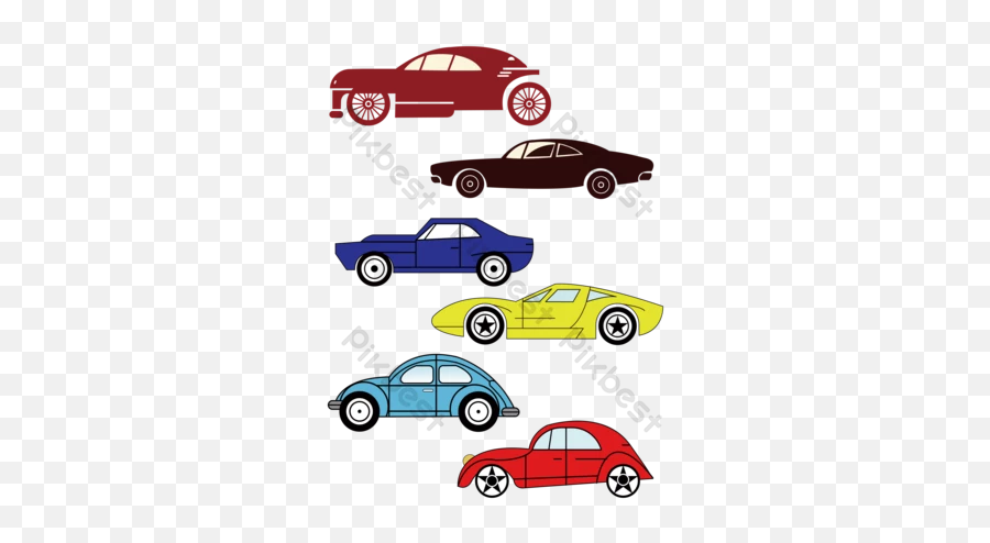 Retro Car Vector Templates - Automotive Paint Png,Car Vector Png