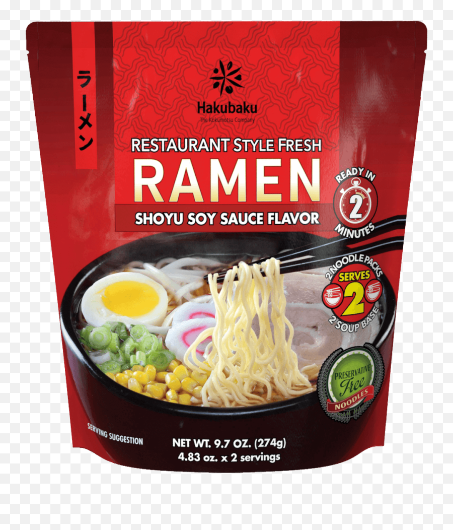 Shoyu Soy Sauce Flavor - Hakubaku Fresh Ramen Noodles Hakubaku Ramen Tonkotsu Png,Ramen Png