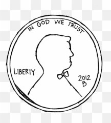 Pennies - Drawing Of Penny Png Download Original Size Png Draw A Easy Coin,Penny Png