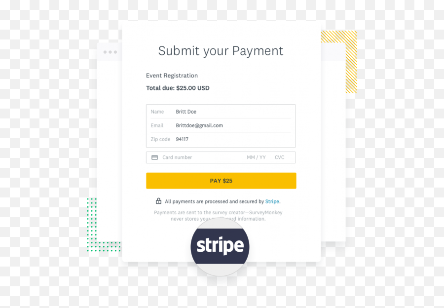 Payments Online From Your Surveys - Stripe Png,Stripe Png